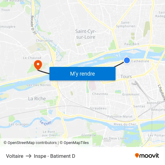 Voltaire to Inspe - Batiment D map