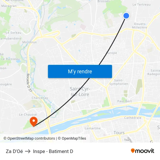 Za D'Oé to Inspe - Batiment D map