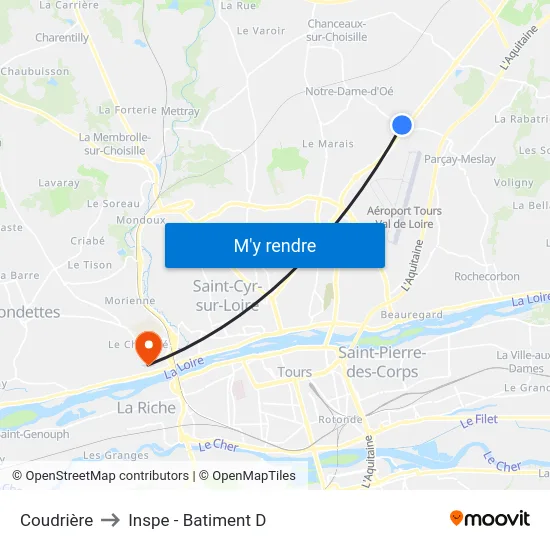Coudrière to Inspe - Batiment D map