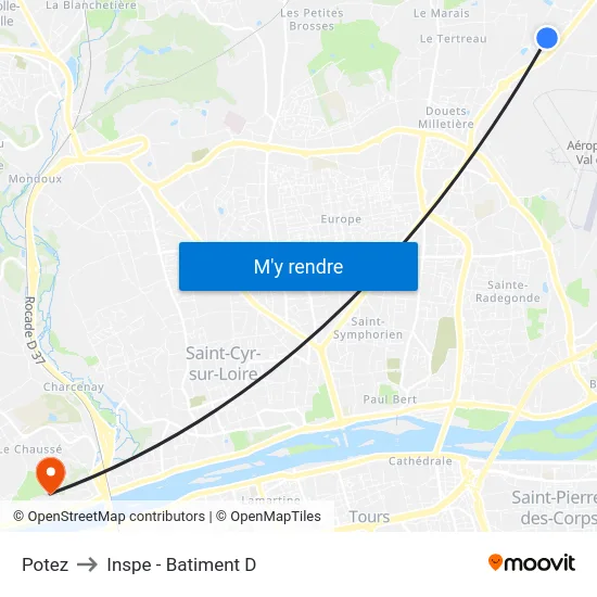 Potez to Inspe - Batiment D map