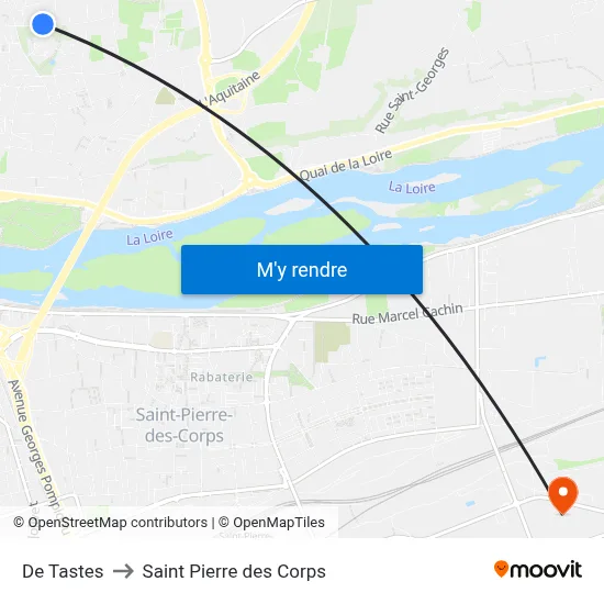 De Tastes to Saint Pierre des Corps map