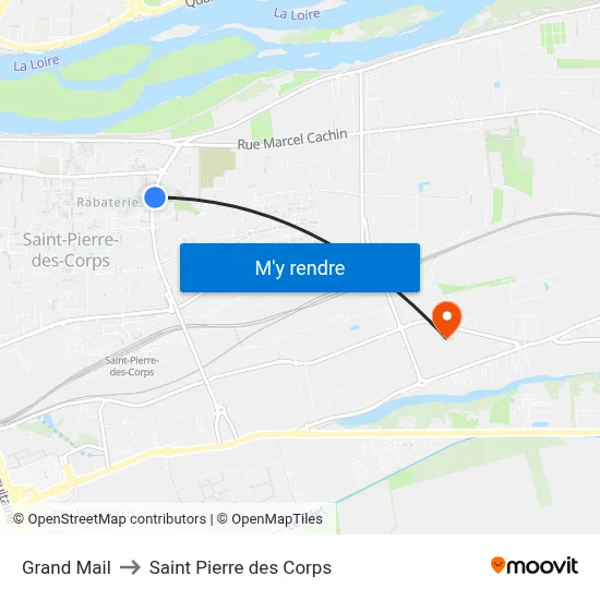 Grand Mail to Saint Pierre des Corps map