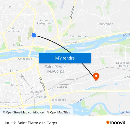 Iut to Saint Pierre des Corps map
