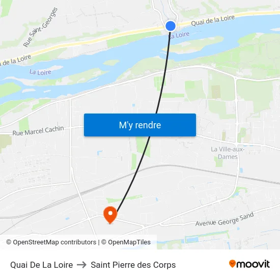 Quai De La Loire to Saint Pierre des Corps map