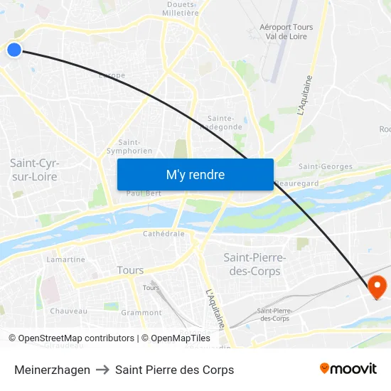 Meinerzhagen to Saint Pierre des Corps map