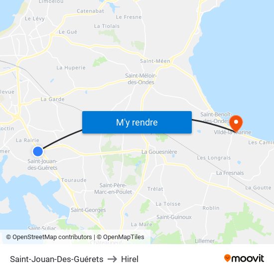 Saint-Jouan-Des-Guérets to Hirel map