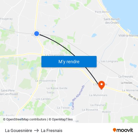 La Gouesnière to La Fresnais map