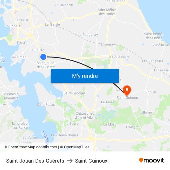 Saint-Jouan-Des-Guérets to Saint-Guinoux map
