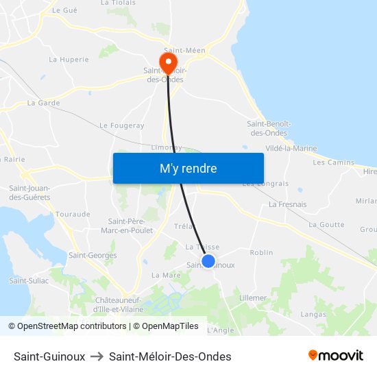 Saint-Guinoux to Saint-Méloir-Des-Ondes map