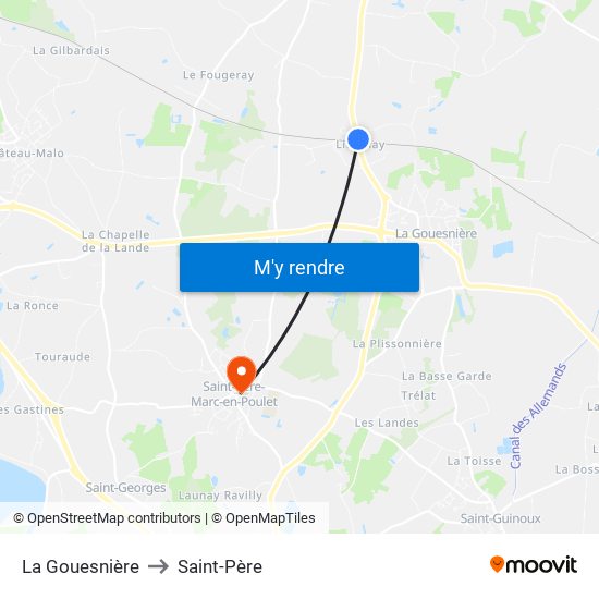 La Gouesnière to Saint-Père map