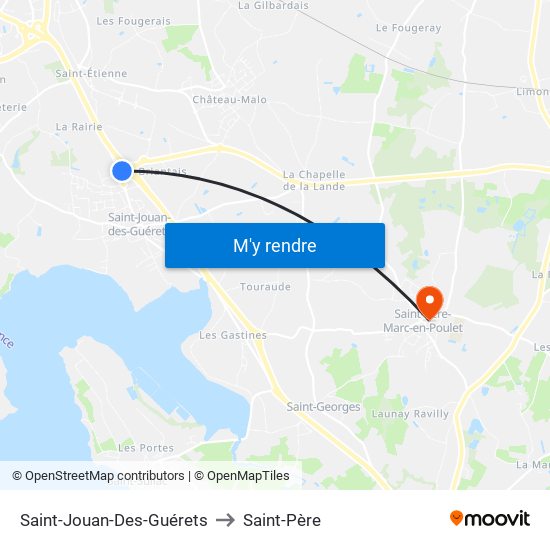 Saint-Jouan-Des-Guérets to Saint-Père map