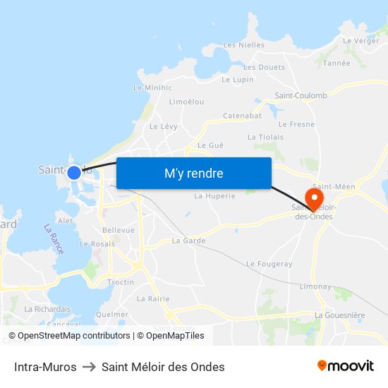 Intra-Muros to Saint Méloir des Ondes map