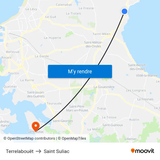 Terrelabouët to Saint Suliac map