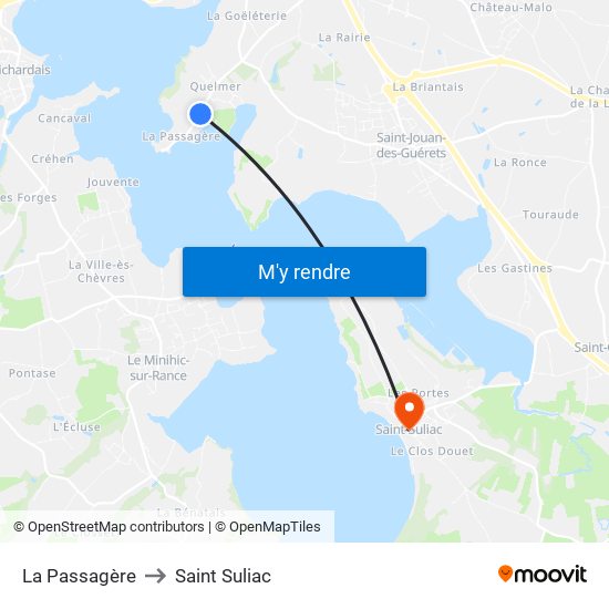 La Passagère to Saint Suliac map