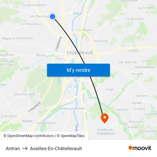 Antran to Availles-En-Châtellerault map