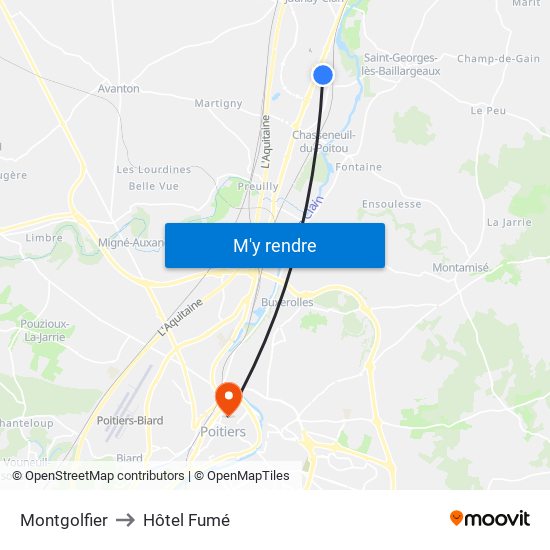 Montgolfier to Hôtel Fumé map