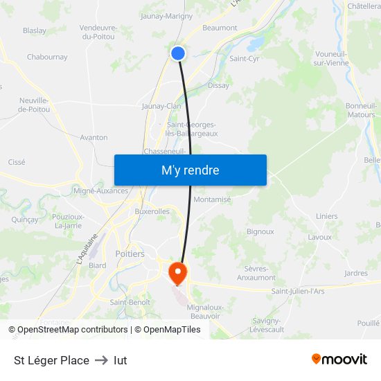 St Léger Place to Iut map