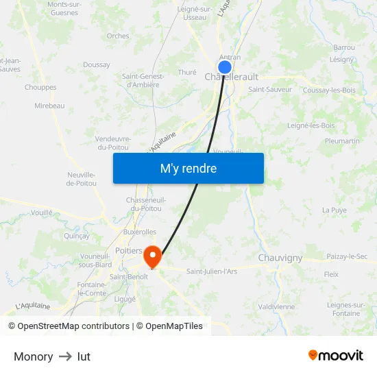 Monory to Iut map