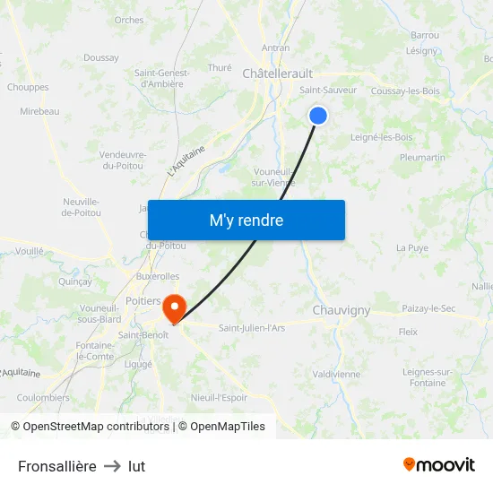 Fronsallière to Iut map