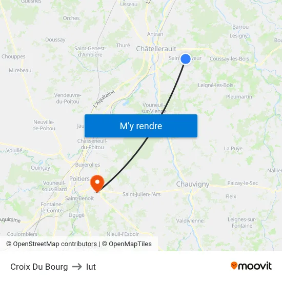 Croix Du Bourg to Iut map