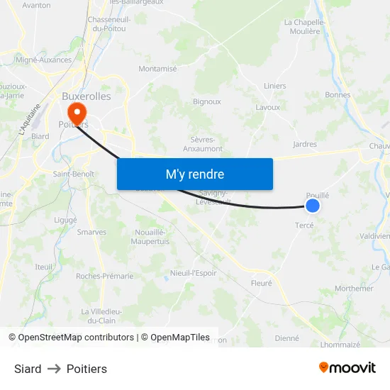 Siard to Poitiers map