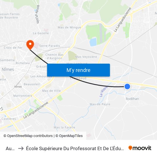 Auriol to École Supérieure Du Professorat Et De L'Éducation (Espe) map