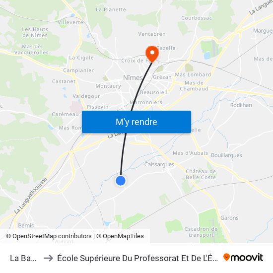 La Bastide to École Supérieure Du Professorat Et De L'Éducation (Espe) map