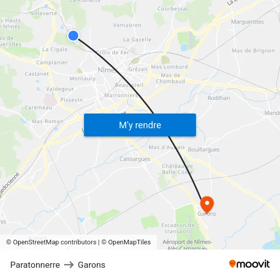 Paratonnerre to Garons map