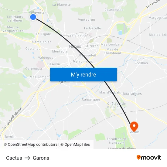 Cactus to Garons map