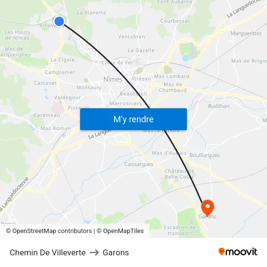 Chemin De Villeverte to Garons map
