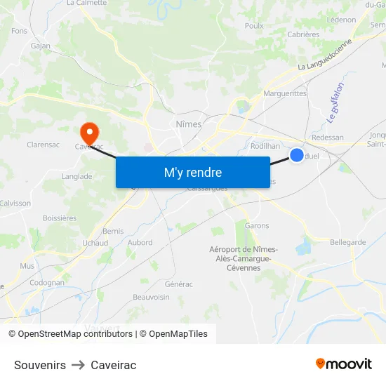 Souvenirs to Caveirac map