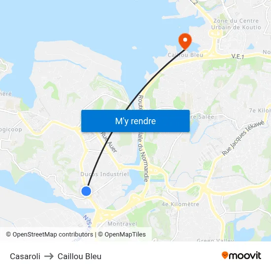 Casaroli to Caillou Bleu map