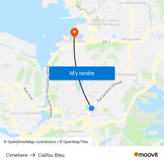 Cimetiere to Caillou Bleu map