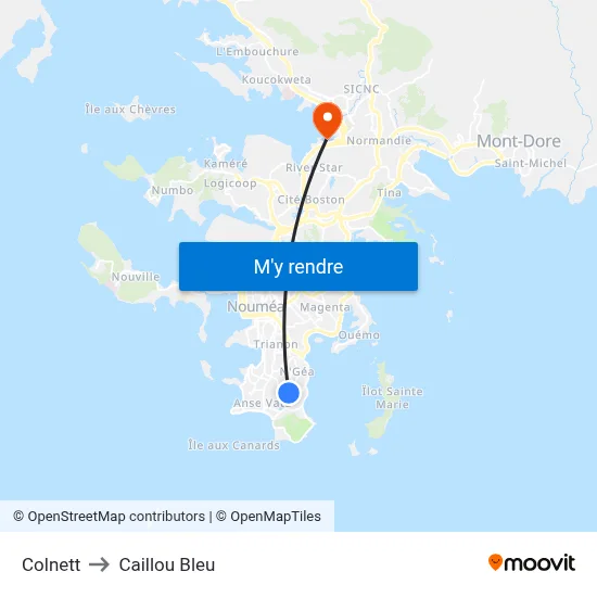 Colnett to Caillou Bleu map