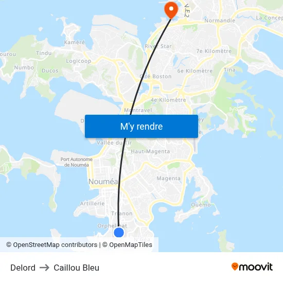 Delord to Caillou Bleu map