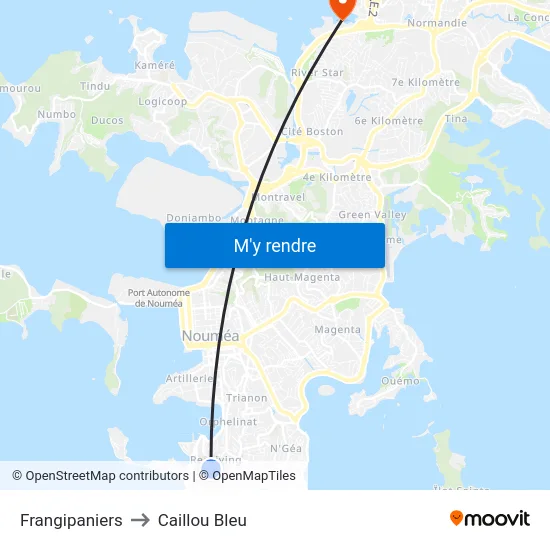 Frangipaniers to Caillou Bleu map