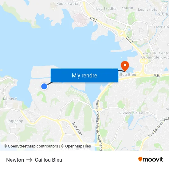 Newton to Caillou Bleu map