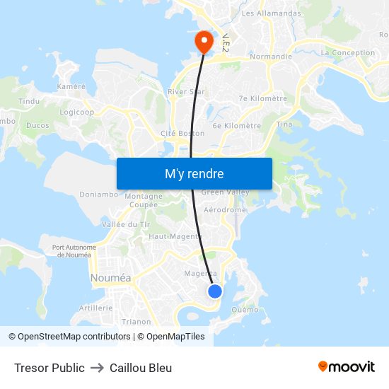 Tresor Public to Caillou Bleu map