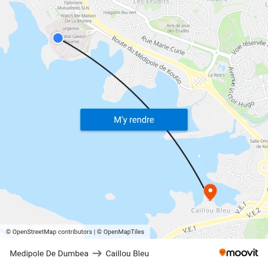 Medipole De Dumbea to Caillou Bleu map