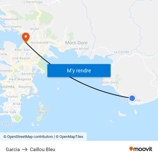 Garcia to Caillou Bleu map