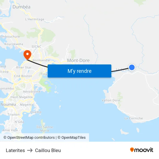 Laterites to Caillou Bleu map