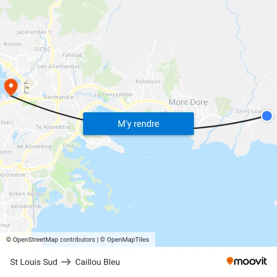 St Louis Sud to Caillou Bleu map