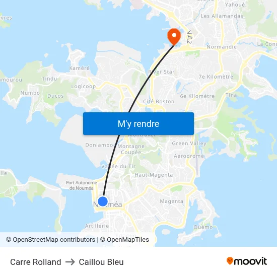 Carre Rolland to Caillou Bleu map
