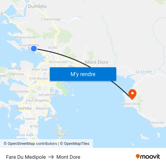 Fare Du Medipole to Mont Dore map