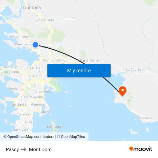 Passy to Mont Dore map