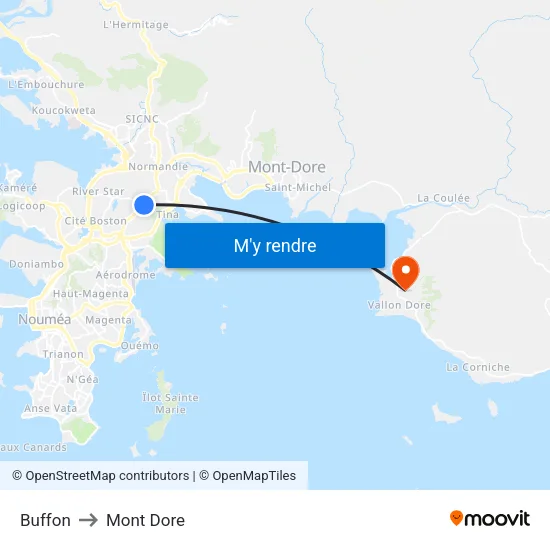Buffon to Mont Dore map