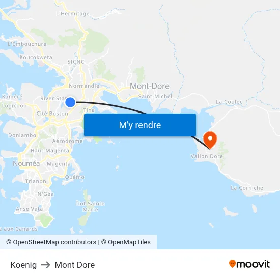 Koenig to Mont Dore map