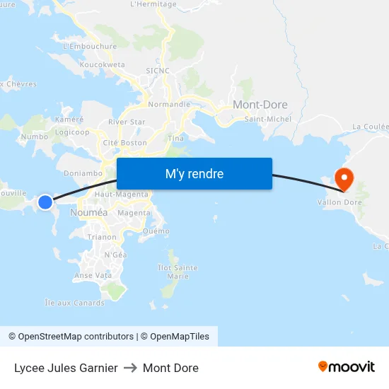 Lycee Jules Garnier to Mont Dore map