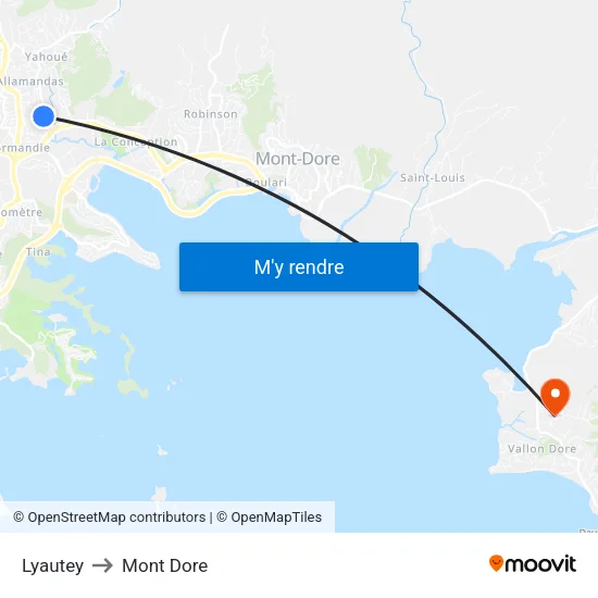 Lyautey to Mont Dore map