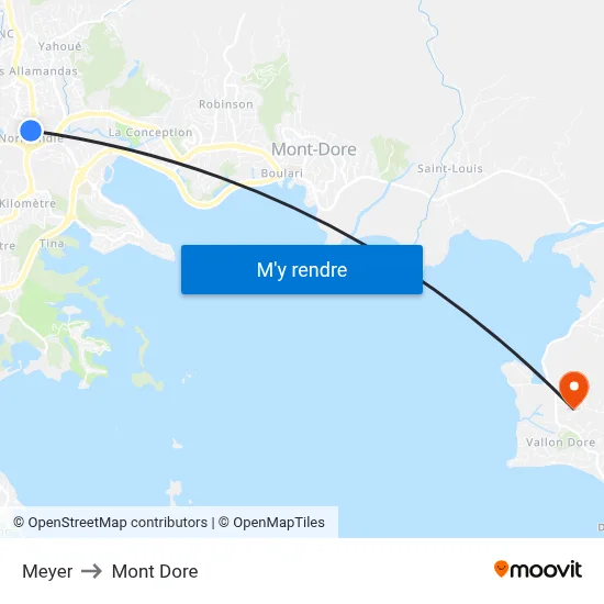 Meyer to Mont Dore map